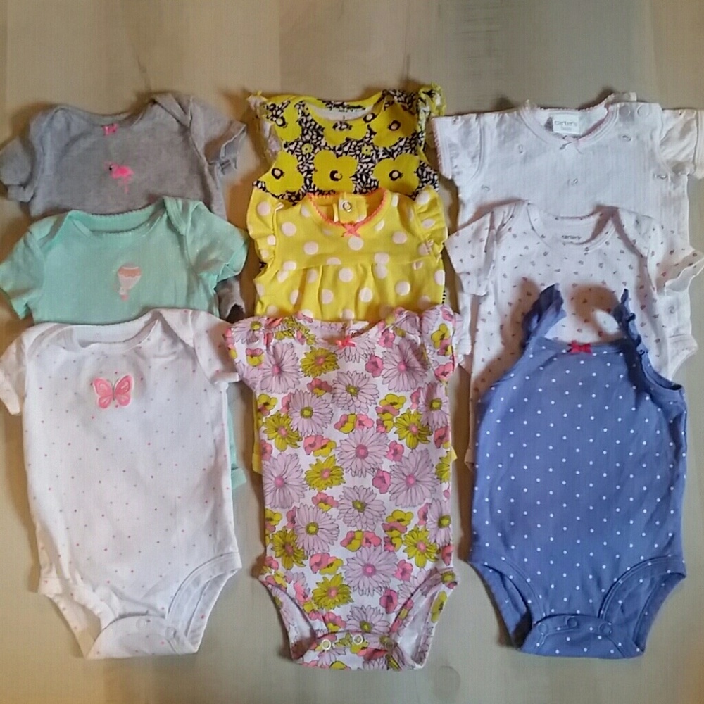 Carter's 3 month girl baby onesies
